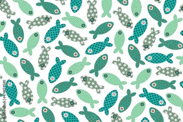 Obraz Cat toys. Textile fish. Sample.