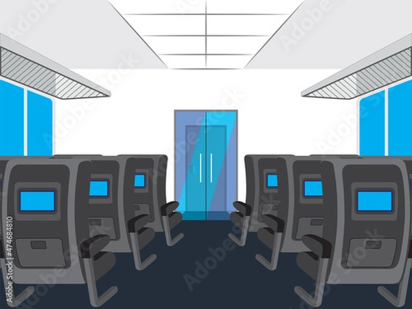 Obraz Electric train car interior.