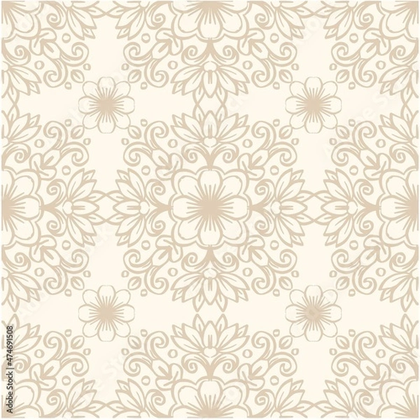 Fototapeta Floral Classic Seamless Pattern Illustrations