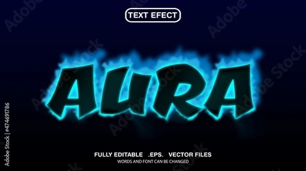 Obraz editable text effect theme aura