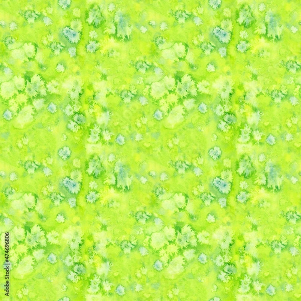 Obraz Seamless texture Watercolor background abstract paper green nature grass greenery summer plants foliage