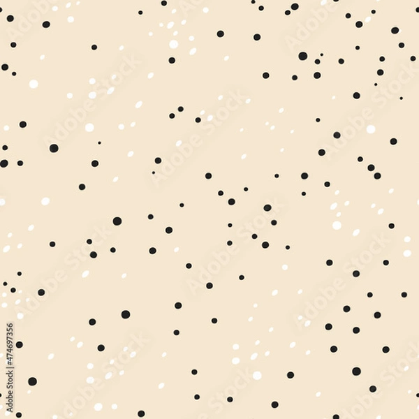 Fototapeta Abstract seamless pattern. Dots are located chaotically. Vector design for textiles and packaging