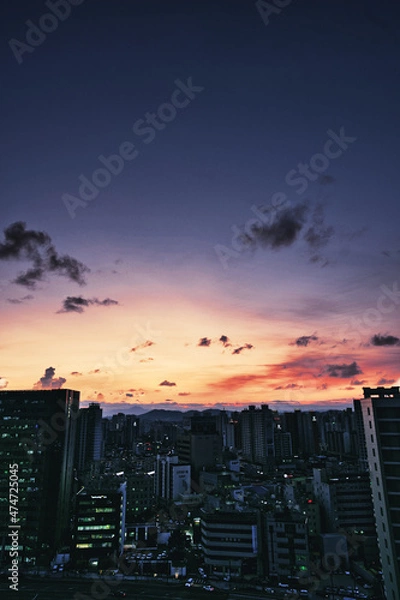 Fototapeta 도시의 석양