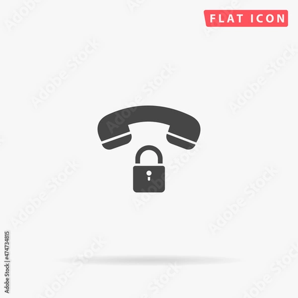 Obraz Private Call flat vector icon