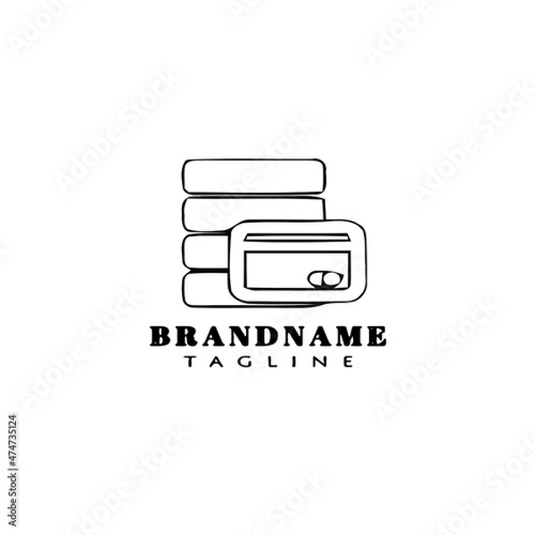 Obraz cloud computing logo cartoon icon design template black isolated vector illustration