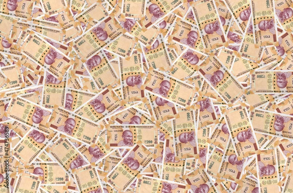 Obraz New Indian currency of 200 rupee notes background