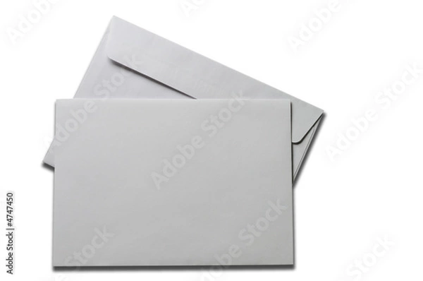 Fototapeta Blank card and envelope with clipping path