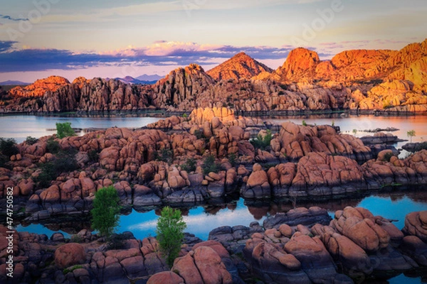 Obraz Watson Lake at Sunset