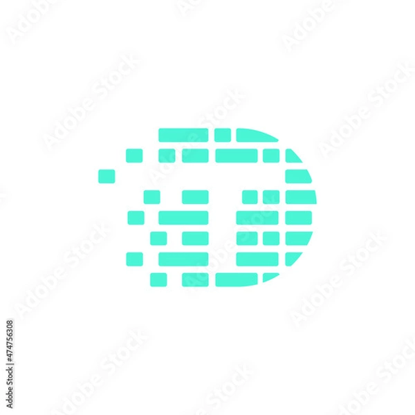 Fototapeta Digital Tech Logo design vector