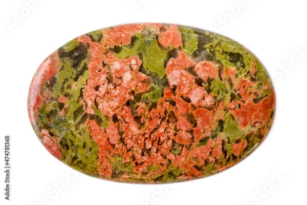 Fototapeta Yanakite stone is a decorative type of granite. Unakite is a coarse-grained metamorphic rock.
Unakite is a stone with magical properties. Macro.
