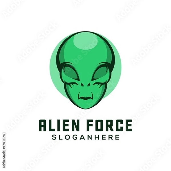 Obraz alien mascot logo design