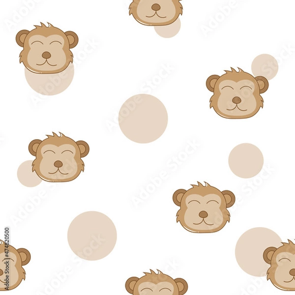 Obraz monky seamless pattern