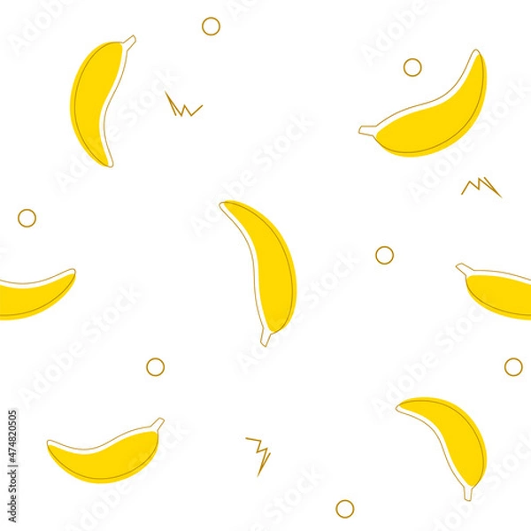 Obraz banana seamless pattern