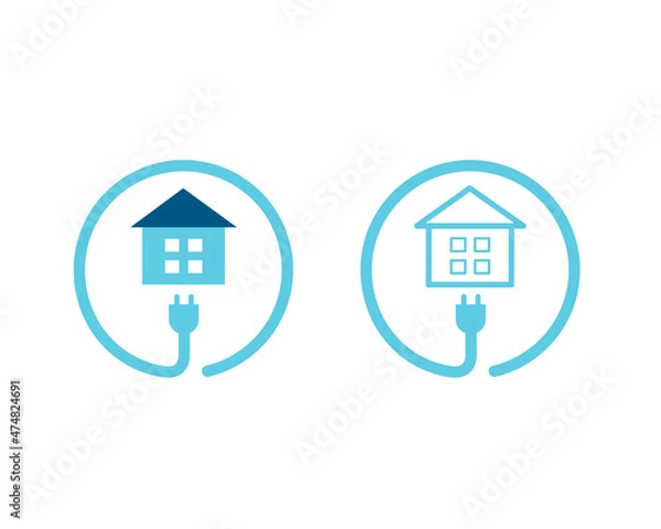 Obraz 環境アイコン　オール電化　SDGs　二酸化炭素　住宅