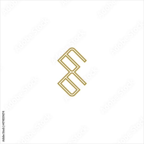 Fototapeta letter g g logo vector template line
