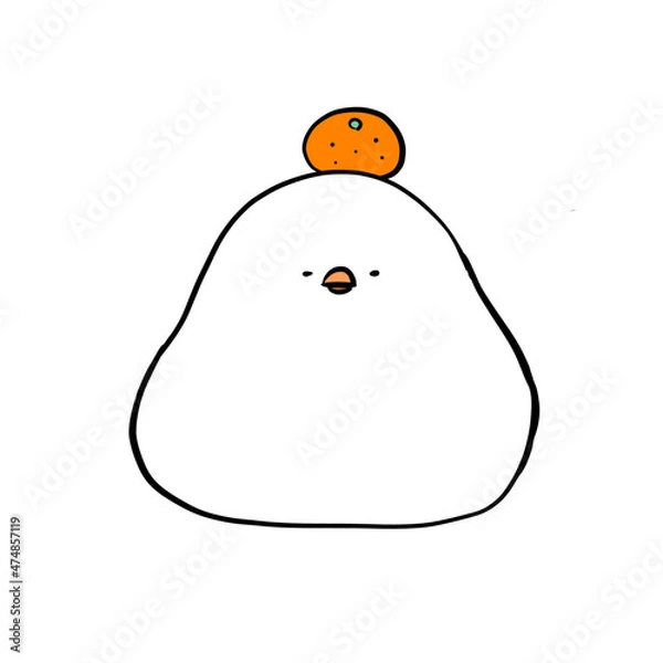 Obraz 文鳥とみかん