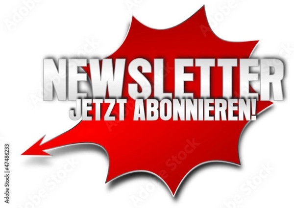 Obraz Newsletter, Jetzt abonnieren! Vektor
