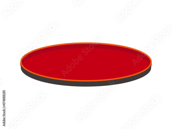 Fototapeta お盆 お皿 イラスト 和 日本