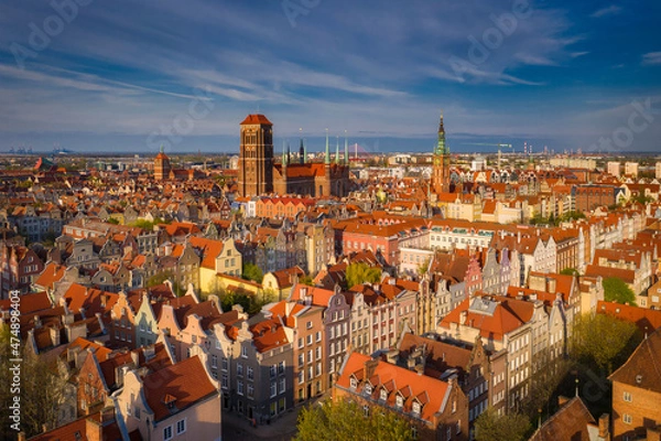 Obraz Beautiful architecture of the old town in Gdansk. Poland