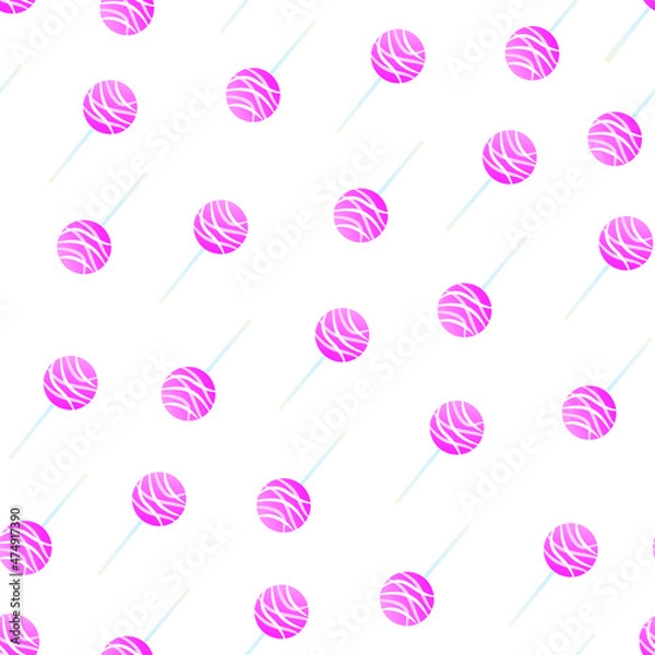 Obraz Vector graphics. seamless pattern. Wrapping paper. Background. Cake on a stick. Postcard. Celebration.