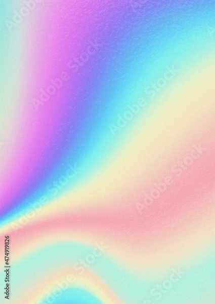 Obraz Multicolored bright background with iridescent tints of color. Holographic effect, color gradient transitions.