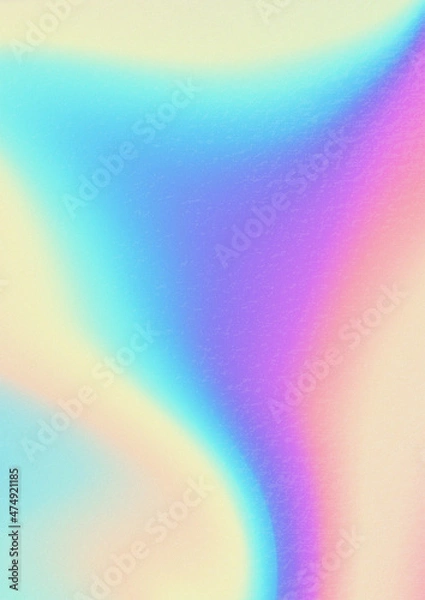 Fototapeta Multicolored bright background with iridescent tints of color. Holographic effect, color gradient transitions.