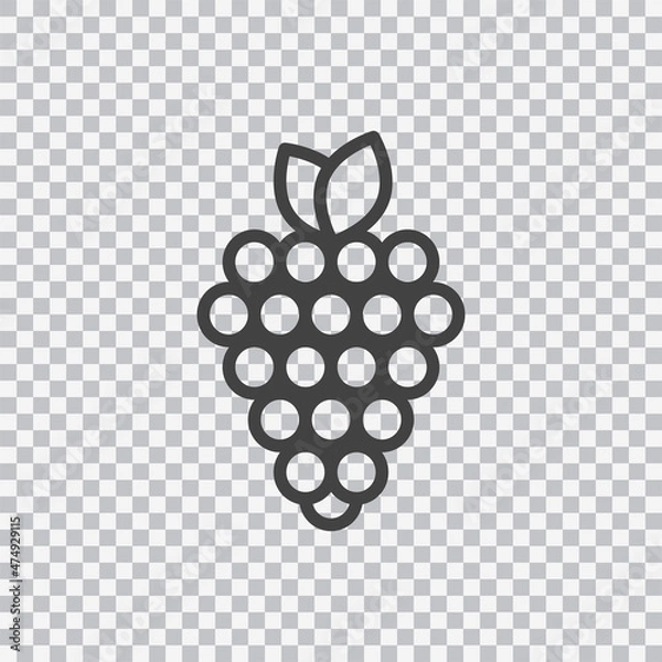Obraz Raspberry outline icon. Vector isolated on transparent background.