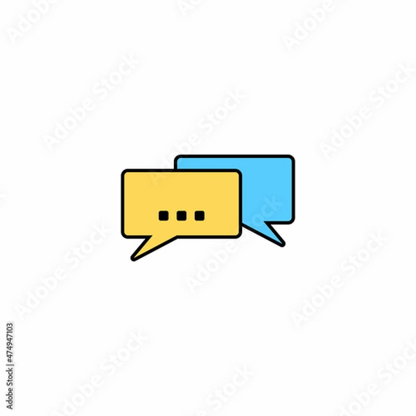 Fototapeta Bubble Chat Colorful Symbol