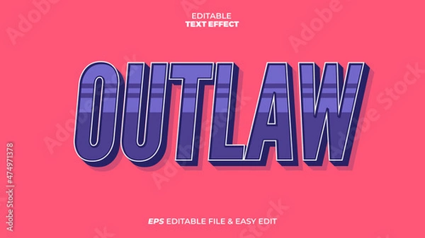 Obraz Outlaw Retro Vintage Editable Text Effect