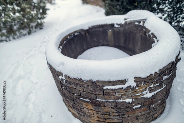 Obraz Snow covered well