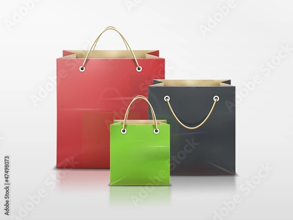 Fototapeta shopping bags set