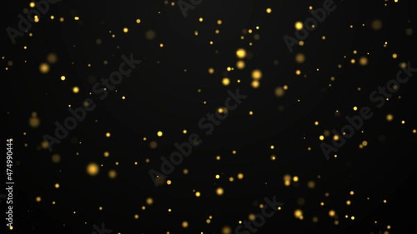 Fototapeta Flicker abstract Particles. Golden dust background.