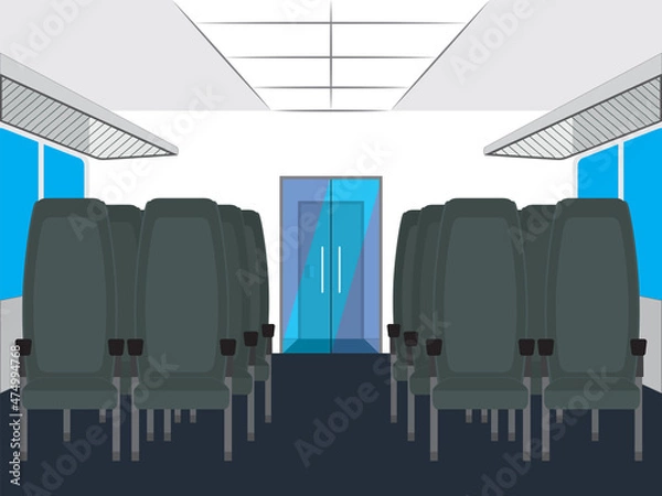 Obraz Electric train car interior.