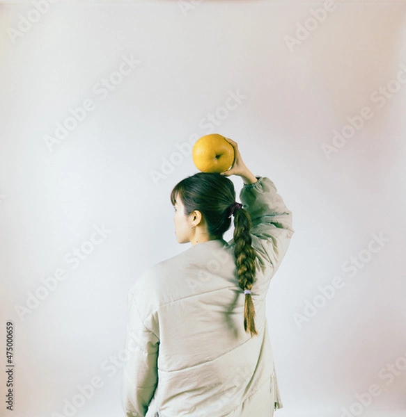 Obraz 梨と女性