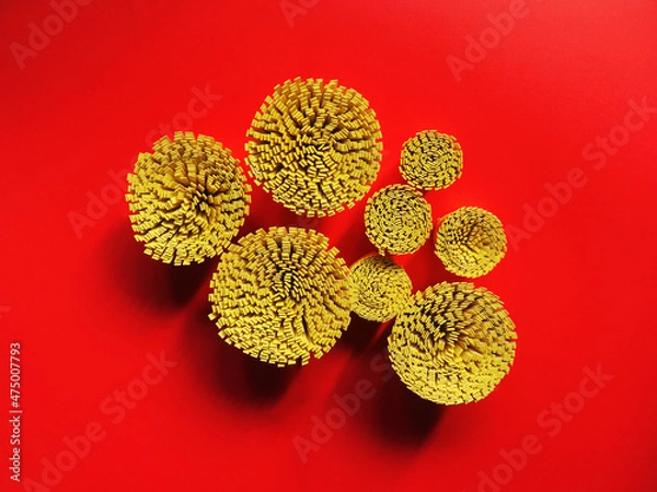 Obraz Yellow paper pom pom