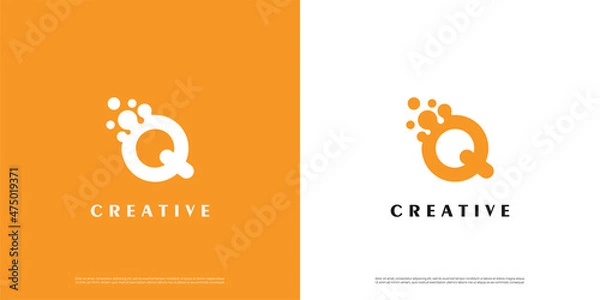 Obraz Letter Q modern logo icon abstract dot design template elements