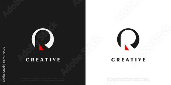 Obraz Letter R logo icon abstract design template elements
