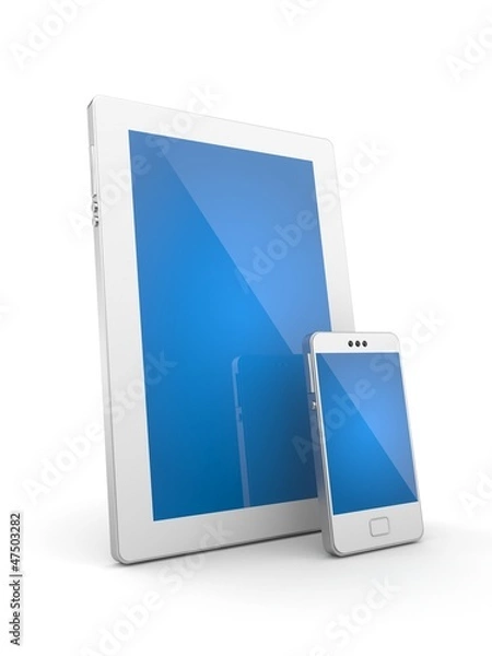 Fototapeta Tablet computer and mobile phone