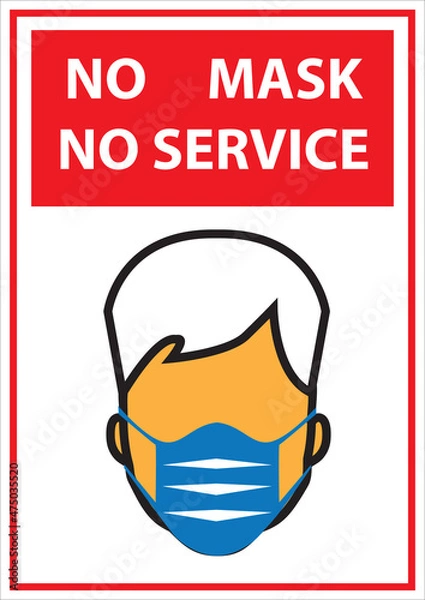 Obraz NO MASK NO SERVICE