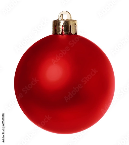Fototapeta Red Bauble isolated clipping path