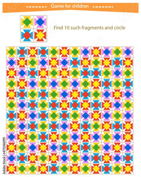 Fototapeta  A game for children. Find the shapes 