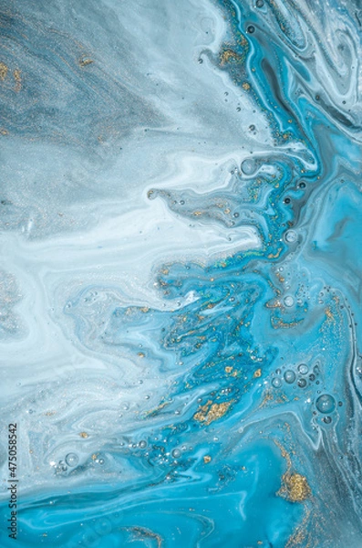 Fototapeta Luxury ART in Eastern style. Marbled paper. Natural Pattern. Abstract artwork. Style incorporates the swirls of marble or the ripples of agate. Beautiful painting.
