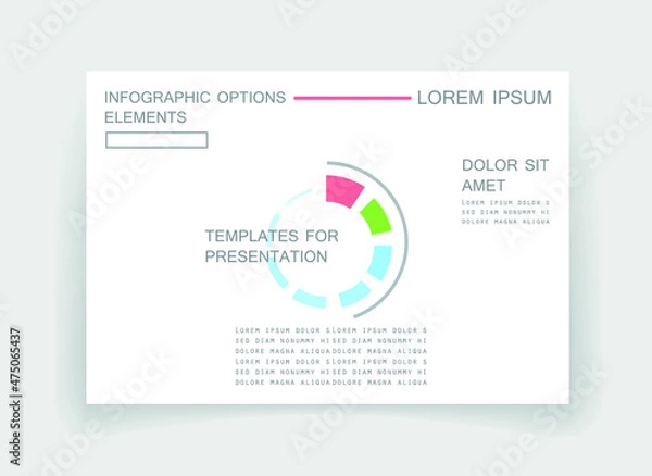 Fototapeta Elements for business data visualization, Modern infographic design, vector set templates