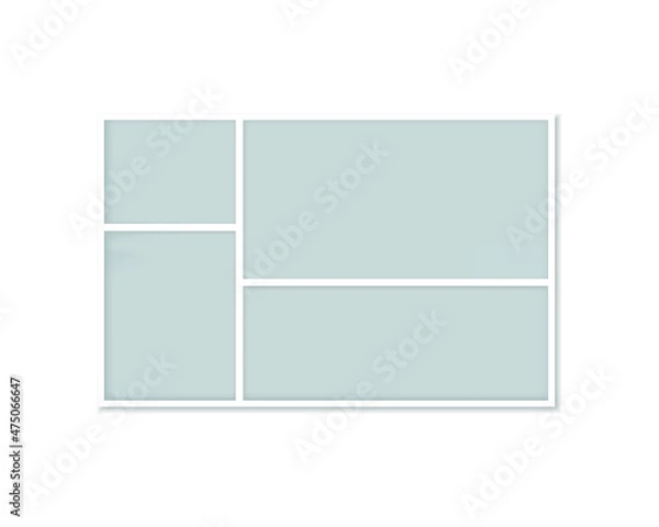 Fototapeta Templates collage four frames isolated on a white background