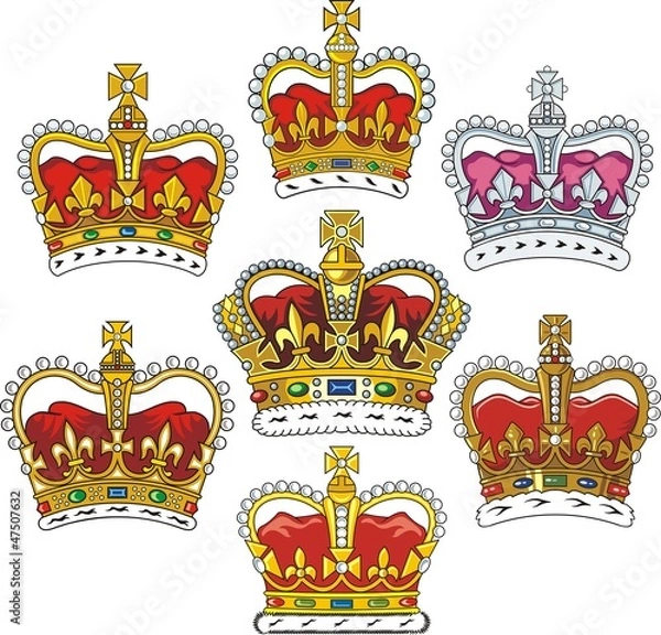 Obraz British heraldic crowns