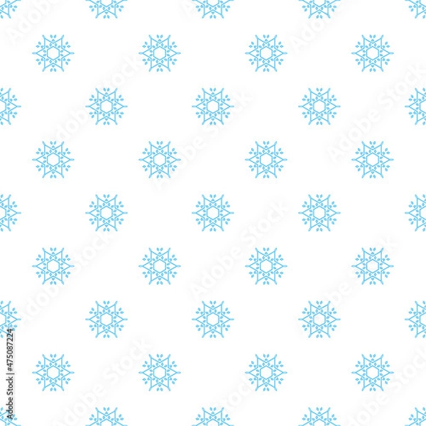 Obraz Vector seamless pattern with snowflakes.
