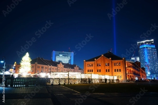 Obraz 横浜みなとみらいの赤レンガクリスマスマーケット