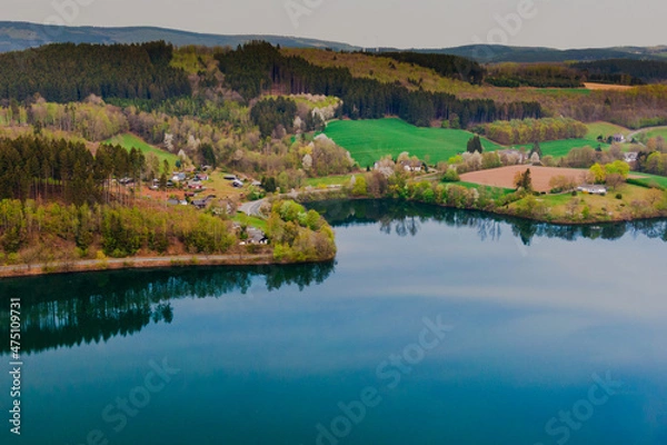 Obraz landscape with lake and mountains