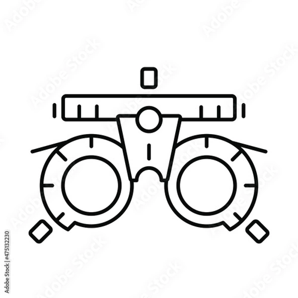 Fototapeta Optometry (Adjustable professional glasses). Line icon concept