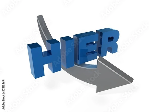 Obraz Hier Pfeil 3D